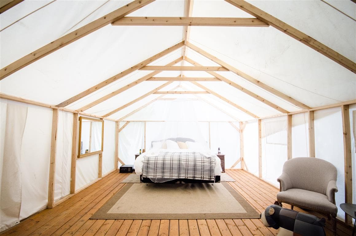 Tent interior at Big Rock
