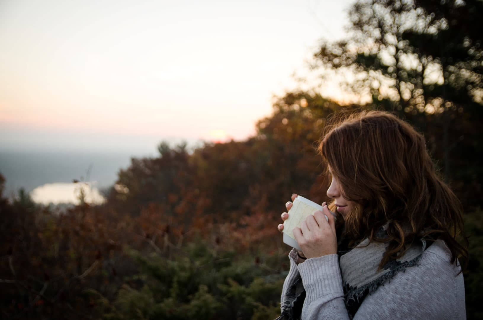 A quiet morning coffee overlooking the valley at dawn